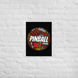 PINBALL WORDS BALL SHAPED PINBALL POSTER