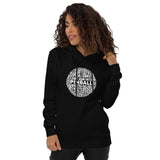 PINBALL WORDS WHITE BALL PINBALL HOODIE