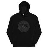 PINBALL WORDS BLACK BALL PINBALL HOODIE