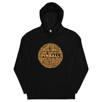 PINBALL WORDS ORANGE BALL PINBALL HOODIE