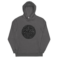 PINBALL WORDS BLACK BALL PINBALL HOODIE