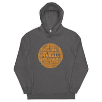 PINBALL WORDS ORANGE BALL PINBALL HOODIE