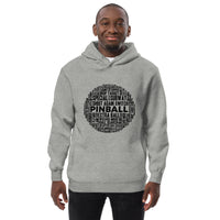 PINBALL WORDS BLACK BALL PINBALL HOODIE