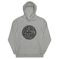 PINBALL WORDS BLACK BALL PINBALL HOODIE