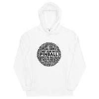 PINBALL WORDS BLACK BALL PINBALL HOODIE