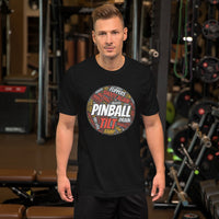 PINBALL WORDS PINBALL SHAPED PINBALL T-SHIRT