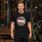 PINBALL WORDS PINBALL SHAPED PINBALL T-SHIRT