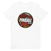 PINBALL WORDS PINBALL SHAPED PINBALL T-SHIRT