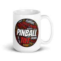 PINBALL WORDS BALL SHAPED PINBALL MUG