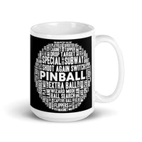 PINBALL WORD BALL WHITE PINBALL MUG